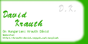 david krauth business card